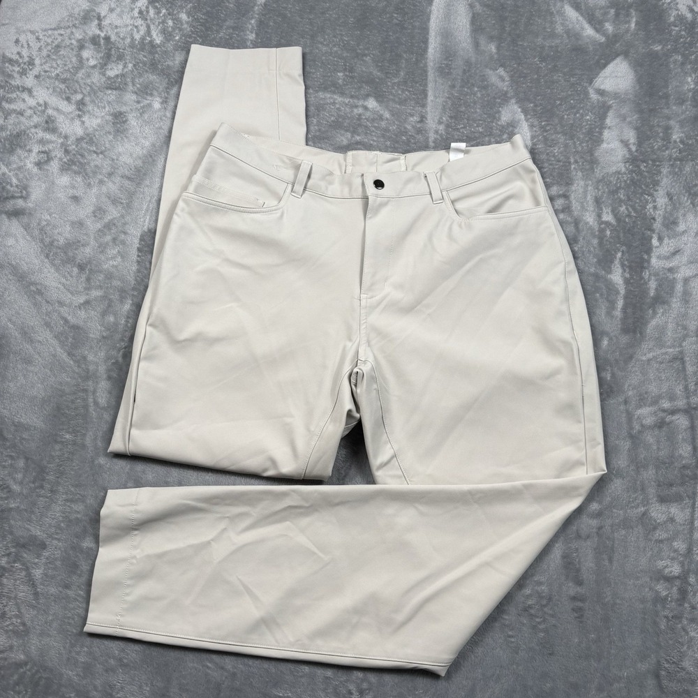 State & Liberty Tech Pants Mens 36x31 Khaki 4 Way Stretch Nylon Performance